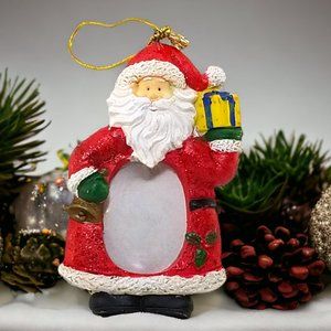 Santa's  Picture Frame Christmas Tree Ornament Décor Photo Holder  Keepsake